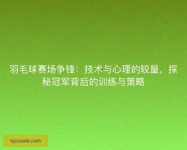 羽毛球赛场争锋：技术与心理的较量，探秘冠军背后的训练与策略